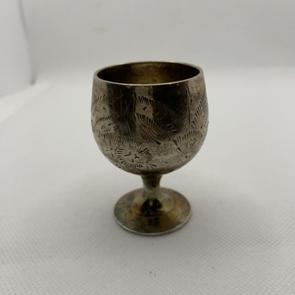 2.5" EPNS Cordial Brandy Goblet Electroplate Nickel Silver England